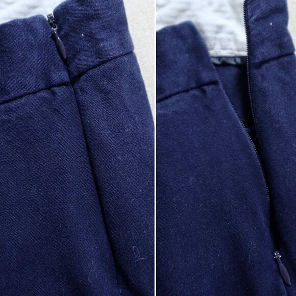 J Crew Size 4 Petite Minnie Pants Stretch Twill Cigarette Navy Blue - Picture 9 of 11